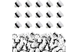 JIMGIED 50 Stück Türverkleidung Clips Universal Auto Befestigung Clips Weiß Auto Kunststoffclips für die Innen Türverkleidung 7703077476 kompatibel mit Peugeot 308 Citroen DS4 Re-Nault Me-Gane 3
