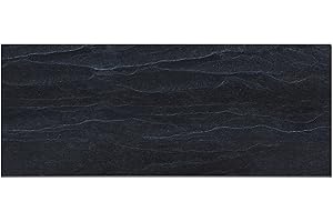 Panorama Pellicola per Cucina Pietra Nera 60x100 cm - Pellicola per Cucina - Paraschizzi Cucina Adesivo Per Muro - Pannello Cucina - Adesivo da Parete Cucina - Pannelli Copri Parete