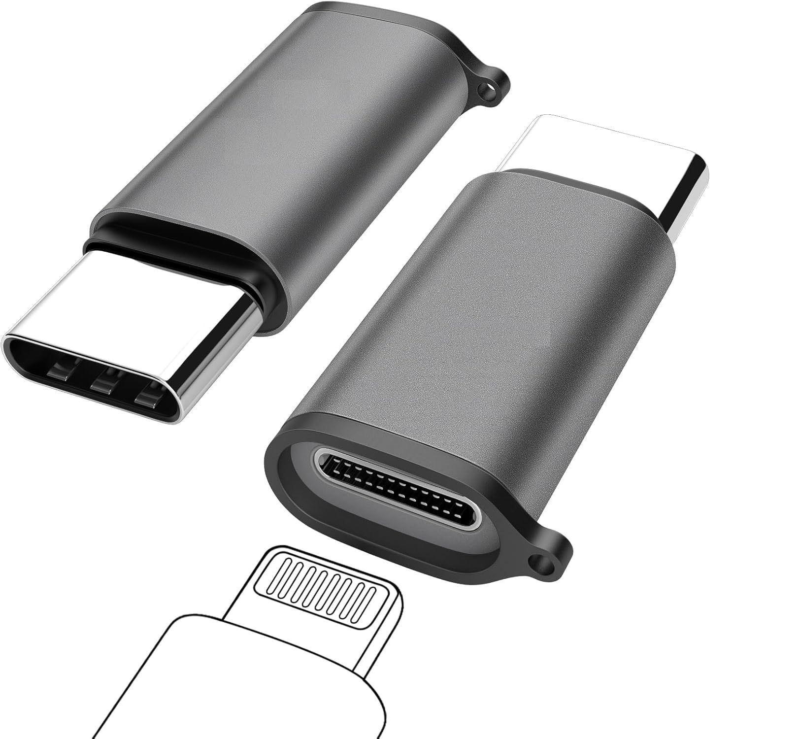 REDWIND USB C to Lightning Adapter, Lightning Female to USB C Male, Fast Charging and Data Sync, Suitable for iPhone 16/15 Pr