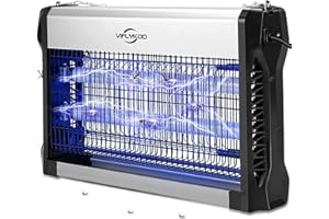 VIFLYKOO Lampada Antizanzare Elettrico, 2500V Zanzariera Elettrica 20W Luce UV, Lampada Zanzare Interno Ammazza Zanzare Trappola Zanzare, Insetticida Zanzare Elettrico Anti Insetti per Giardino Cucina