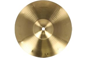 EASYBYMALL Splash Cymbal - Piatto per batteria, 20,4 cm, Rock Crash, Jazz Drum Cymbal Instrument, Splash Crash, Hi-Hat, in ottone (25,4 cm)