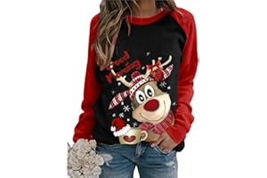 LETTORLICK Ugly Pull Noel Rigolo Femme Hiver, Drole Pull de Noel Femmes,Pull Noel Moche,Pull Noel Famille Assortis,Pull Noel Famille,Noel Sweat Polaire Hiver Chaud Sweatshirt pour Femme
