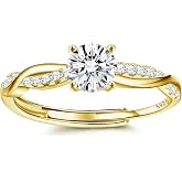 KRFY silver rings for women engagement ring cz ring eternity promise for women wedding rings 925 sterling silver adjustable o