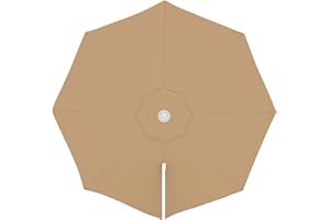 paramondo Telo di Ricambio per Ombrellone da Giardino Parapenda Ø 3,5 m Rotondo, incl. Air Vent, Lavabile, Crema