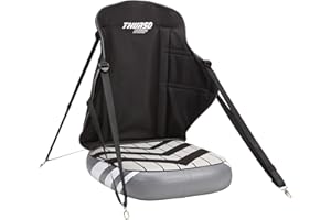 Thurso Surf Asiento inflable universal para kayak con soporte para la espalda, asiento de tabla de remo ajustable con respaldo, comodidad extra resistente para SUP, canoa, pesca y barco