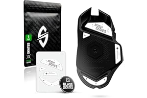 SensoryBoost Rush Glas Glides zestaw do Logitech G502 (z kablem) – bardzo szybki i delikatny, polerowany, zaokrąglone krawędzie, niezwykła trwałość – wymienne nóżki do myszy, łyżwy – akcesoria do