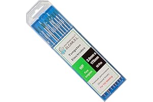ELECTROMECANICA CANTABRIA ELCAN ELCAN Tungstenos soldadura TIG Puro Verde WP profesional, electrodos soldadura para torcha TIG de 1,0 1,6 2,0 2,4 3,2 4,0 mm, 10 unidades - Dimensiones: 2,0 x 175 mm