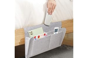 Houdao Felt Bed Organizer do wiszącego organizera na łóżko Wiszący filcowy antypoślizgowy wieszak na łóżko Organizer na telefon komórkowy iPad Okulary Książka pilot