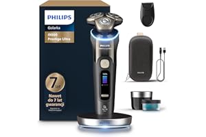 Philips Shaver i9000 Prestige Ultra, golarka elektryczna do golenia na sucho i mokro z technologią Skin IQ Pro, System Triple Lift & Cut, obrotowe 360º ostrza, 5 trybów golenia, Model XP9405/31