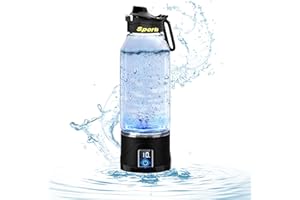 BUILRAND 1L Hydrogen Water Bottle Double Hydrogen Content Portable Rechargeable Hydrogen Water Bottle Generator with SPE & PEM Technology Rapid Electrolysis Hydrogen Rich Water Cup for Gym Office