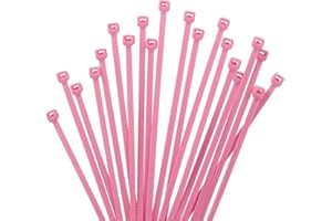 XINGO 1000 Piezas Rosa Bridas para cables profesionales, 100mm x 2.5mm,Resistentes UV, Bridas para Cables Para Oficina, Hogar, Exteriores