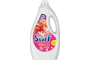 Surf Tropical Lily Laundry Washing Liquid Detergent with a joy-infused fragrance & natural essential oils lasting up to 12 hours in wear for brilliantly clean results 95 washes 2.565 L