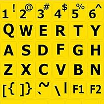 Lettere Adesive Adesivi Tastiera Grandi Caratteri BLEWAY - Per Ipovedenti E Anziani Sticker Tastiera Italiana