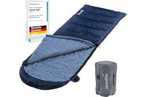 ‎SKANDIKA Skandika Deckenschlafsack Dundee Flanell | Baumwolle, Luxus-Qualität, koppelbar, Doppelschlafsack, 3 Jahreszeiten, bis -20°C, 220 x 80 cm/ 220 x 160 cm | Outdoor Camping Schlafsack