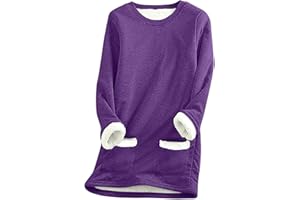 HAOLEI Fleece Lined Jumper Ladies UK Sale Clearance,Winter Warm Christmas Sweatshirt Ladies Vintage Argyle Print Plush Sweater Pullover Sweater Casual Thick Velvet Plaid Fleece Tops Plus Size 8-22