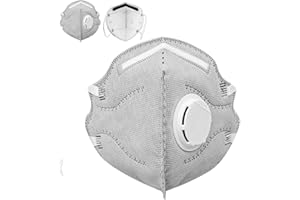 ZAWTR 1 PCS Face Mouth Respirator with 5 Layer Filter and Exhalation Valve (Gray)