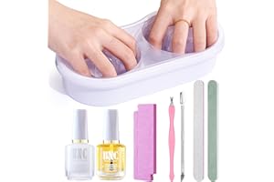 Deciniee Nail Soak off Bowl Set - Gel Polish/Acetone Acrylic Nail Remover Kit with Cuticle Oil & Cuticle Peeler & Pusher - Nail File Buffer Set - Nail Soak Off Bowl for Manicure & Dip Powder Removal