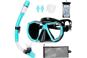 BBWELL Set per Snorkeling Adulti con Maschera e Boccaglio,Maschera Snorkeling,Maschera Subacquea Adulti,Maschera e Boccaglio Snorkeling per Snorkeling Nuoto e Immersioni Snorkel Set