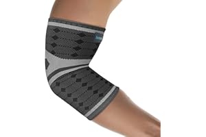 bonmedico Professional Kusano Gomitiera Unisex, Dona Supporto a Tendini e Muscoli, Gomitiera Elastica in Tessuto Compressivo per Prevenire e Donare Sollievo dal Dolore, Grigio, S