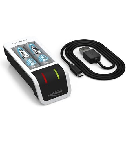Ansmann Battery Charger With 2x AA Batteries 2100 MAh ? Automatic Battery Charger With Perfect-7 Charging Technology And Mode ? Comfort Mini - View #6