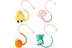 DEARBAG 4 Giocattoli per Gatti in Cotone e Peluche, Pulizia dei Denti, Giocattoli da Masticare Gatti e Cuccioli, Corda Resistente per gattino Piccoli Medi, Regalo durevole