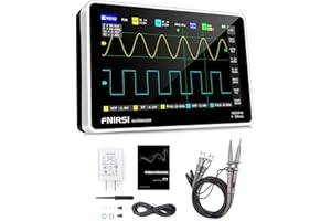 SIRYDER Oscilloscope,Digitales Oszilloskop 1013D 2 Kanäle 100 MHz 1 GS/s Tragbares Oszilloskop mit Touchscreen FFT Lissajous Cursormessung X-Y-Modus Akku 7 Zoll Display 1 GB Speicher