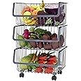 LUKSYOL Storage Rack - Optimize Space with Stylish Metal Shelving | Ideal for Kitchen, Bathroom & Home Organization (Model 1 | 3 Tiers)