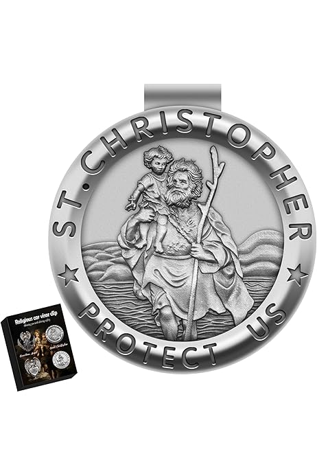 Portachiavi San Cristoforo In MetallO - Santo Protettore Dei Viaggiatori - Regalo Di Protezione - Foto 5
