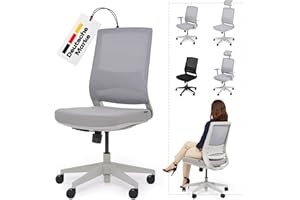 ‎VALKENSTOL VALKENSTOL M2 Bürostuhl Ergonomisch ohne Armlehne ohne Kopfstütze Ergonomischer Bürostuhl Grau Schreibtischstuhl Bürostühle Ergonomic Office Chair