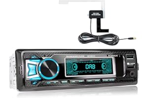 XOMAX XM-RD275 Autoradio mit DAB+ Tuner und Antenne I FM RDS I Bluetooth Freisprecheinrichtung I 2xUSB, SD, Aux I 7 Farben I 1 DIN