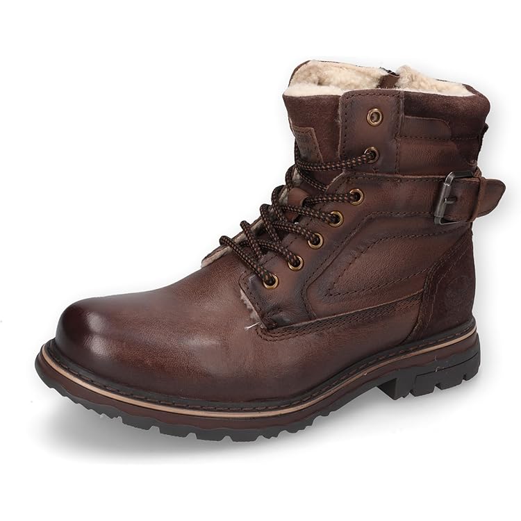 Rieker Heren Leren Laarzen Brown Heren