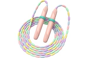 ACEONE Soft Beaded Skipping Rope, Adjustable Tangle-Free Segmented Fitness Jump Rope for Men, Women, Children and Students (9 Feet, 280 cm)