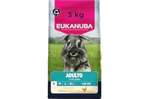 Eukanuba, alimento seco para Perros con Pollo Fresco para Razas pequeñas - Alimento seco Premium para Perros Adultos, 3 kg