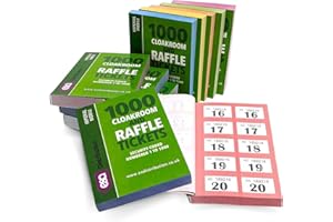IMPERIAL MOBILE Lot de 6 books of Vestiaire et Tombola BILLETS - 1 -1000 TOMBOLA dessiner numéroté Charity événements PRIX dessiner Lucky Draw