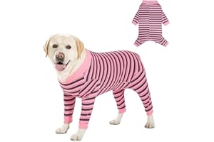 DoggieKit Dog Surgical Recovery Suit for Dogs After Surgery, Dog Recovery Shirt, Pet Anti-licking Surgery Suits, Pet Surgical Suit Puppy Onesie Bodysuit for Small Medium Dogs (Pink, 3XL)