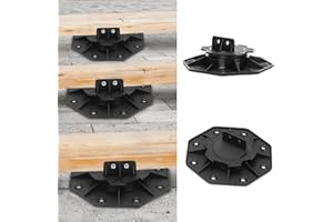 Gimisgu 10 Stück Stelzlager Höhenverstellbar, Stellfuss 18-30mm Plattenlager, Stelzlager für Terrassenplatten-Unterkonstruktion Holz, WPC und Stein, Tragfähigkeit von 600kg