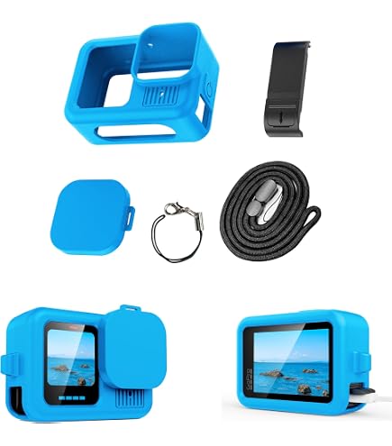 Saprdii Kit Accessori Per GoPro Hero 13 Black – Custodia Impermeabile Fino A 70 M, Selfie Stick, Treppiede, Supporti Per Bici, Casco E Ventosa, Con Borsa Antiurto