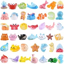 200 Mini-Meeresfiguren Aus Harz – Sortiment Mit Walen, Schildkröten & Mehr Für Deko & Basteln