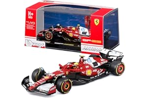 Bburago - Ferrari SF-25 F1 2025#44 Hamilton con Casco, Auto Diecast in Scala 1:43, Replica Dettagliata con Teca e Basetta, Licenza Ufficiale Ferrari, Età Consigliata 14+ Anni