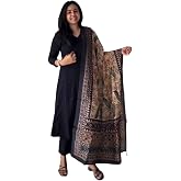 ANNI Designer Women's Rayon Viscose Anarkali Solid Kurta Pant Printed Dupatta Set | Flared Ethnic Suit for Festive, Party