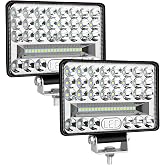 Afaneep LED Work Lights 2PCS 6 Inch 175W LED Work Light for Tractor 27,000LM 6000K Car Spotlights IP68 Waterproof Powerful Wo