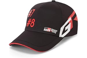 Toyota Gazoo Racing WEC Car Cap, Adjustable Mesh Back, Numbers 7 and 8 Logos, Black