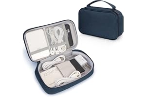 Skycase Kabeltasche,Elektronikzubehör Organizer,Reise Kabel Etui Kabelorganizer,Tragbare Kabel Tasche für Elektronische Accessoires USB Powerbank SD-Karte Ladekabel,Blau