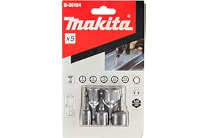Makita B-39154 zestaw kluczy nasadowych 1/4" 5-częściowy, SW6 - SW13, magnetyczny, klucz nasadowy o długości 50 mm