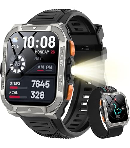 Montre Connectée Pour Homme RUXINGX - Cadran Orange - Smartwatch Avec Suivi D'Activité Et Notifications - 14