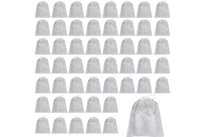 Maciun Sacs à Chaussures Non tissés,Lot de 50 Housses Anti-poussière pour Chaussures Anti-jaunissement | Sac à Chaussures de Voyage en Tissu Non tissé, Sacs à Chaussures de séchage avec Cordon de