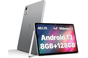 UMIDIGI Tablette 10.1 Pouces, G5 Tab Tablette avec Stylet, Octa Core Tablette Android 13, Batterie 6000mAh, 8Go+128Go (TF 1To), 13MP+8MP, 4G LTE/Double SIM/GPS/WiFi/Stylo/étui pour Tablette, Gris