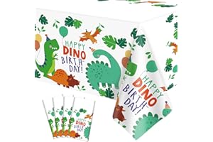 INSPIREYEE 4 Pack Dinosaur Tablecloth Dinosaur Party Decorations Dinosaur Party Supplies 86 x 51 inches Dinosaur Theme Table Cover Dinosaur Rectangle Table cloth dinosaur table cloths for birthday party