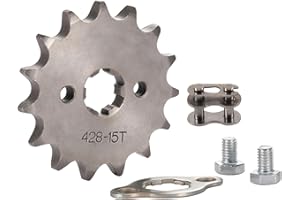 WOOSTAR Moto 428-15T Pignon Avant 17mm pour 50cc 70cc 90cc 110cc 125cc Dirt Pit Bike Mini Vélo ATV 4 Roues Moped
