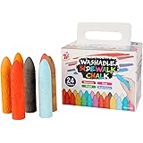TBC The Best Crafts Washable Sidewalk Chalk – 24 colours, Non-Toxic, Ideal for kids